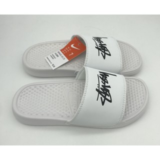 รองเท้าแตะลําลอง NK Co Stussy Benassi เหมาะกับเดินชายหาด แฟชั่นดั้งเดิม สําหรับคู่รัก