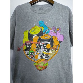 เสื้อยืด มือสอง ลายการ์ตูน Space Jam อก 42 ยาว 28