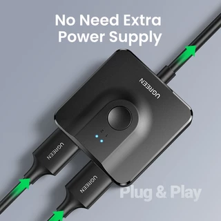 Ugreen สวิตช์ HDMI 2 In 1 Out 4K @ 60Hz Splitter สําหรับแล็ปท็อป PS5 Xbox Chromecast กล่องทีวีโน๊ตบุ๊ค HDTV TV