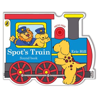 NEW! หนังสืออังกฤษ Spots Train : shaped board book with real train sound (Board Book) [Hardcover]