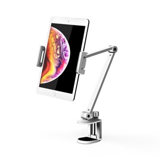 ขาวางแบบยึดขอบโต๊ะสำหรับ iPad Swivel Long Arm Clamp Stand tablet mobile stand T4