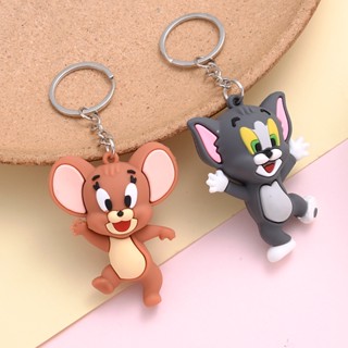 ใหม่ ขายดี พวงกุญแจ จี้การ์ตูนแมว และหนู Tom Jerry น่ารัก ขนาดเล็ก ของขวัญ สําหรับรถยนต์ ขายส่ง