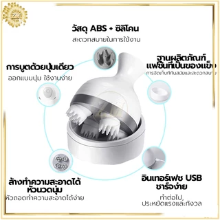 เครื่องนวดหัวแมว นวดแมว/ที่นวดแมว เครื่องนวดหัว ของเล่นแมว ชาร์จ USB วัสดุซิลิโคนนุ่มและสบาย ขนาดเล็กพกพาสะดวก