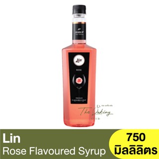 ลิน ไซรัป น้ำเช่ือมกลิ่นกุหลาบ 750 มิลลิลิตร Lin Rose Premium Flavoured Syrup 750 ml. / ไซรัปดอกไม้