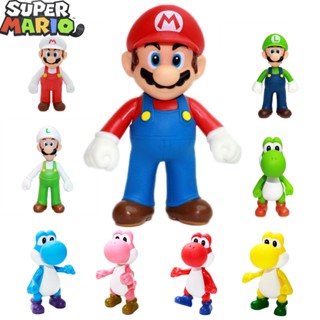 โมเดลฟิกเกอร์ Super Marios Luigi Yoshi Donkey Kong ขนาด 12 ซม. ของเล่นสําหรับเด็ก