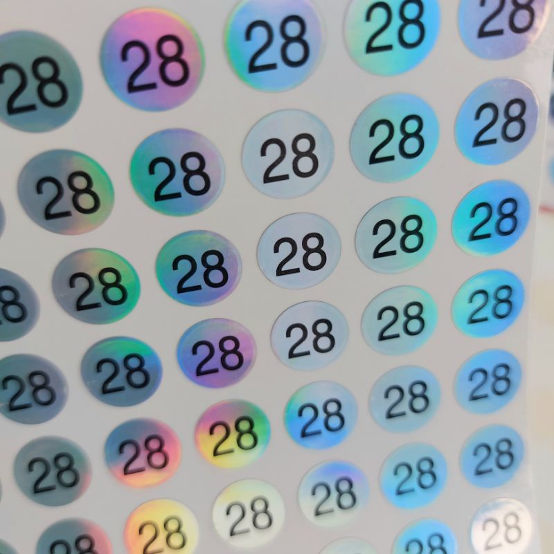 อ่านก่อนซื้อ🟢สติ๊กเกอร์ 1🔜 40 (1 แผ่น 1 ตัวเลข) พื้นสีเงิน เส้นผ่าศูนย์กลาง 1 ซม.บางตัวเลขอาจมีจุดฟองอากาศเลขครบติดได้ดี - รูปที่ 4
