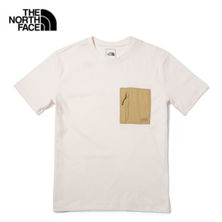 THE NORTH FACE M S/S HYBRID POCKET TEE - AP - GARDENIA WHITE เสื้อยืดแขนสั้น เสื้อผ้า เสื้อผ้าผู้ชาย