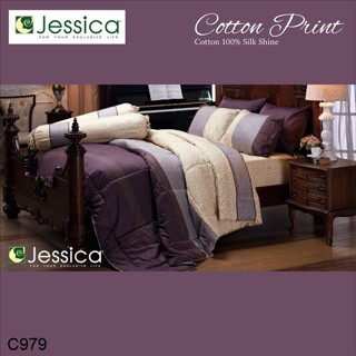 Jessica ผ้านวม 90 x 100 นิ้ว (ไม่รวมผ้าปูที่นอน) Cotton 100% พิมพ์ลาย กราฟฟิก C979 #เจสสิกา ผ้าห่ม