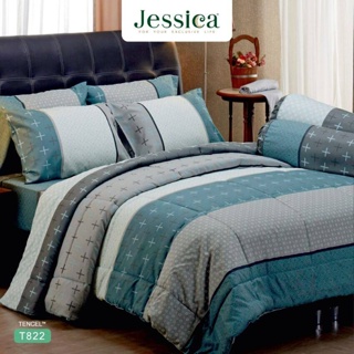 Jessica ผ้านวม 90 x 100 นิ้ว (ไม่รวมผ้าปูที่นอน) Tencel ทอ 500 เส้น พิมพ์ลาย กราฟฟิก T822 #เจสสิกา ผ้าห่ม