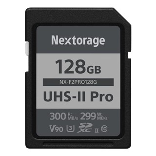 Nextorage NX-F2PRO Series 128GB UHS-II SDXC Memory Card (300MB/s), NX-F2PRO128G