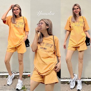 New Arrival !!!! Oversize Set  Set เสื้อยืดแขนสั้น ทรง Oversize สกรีน มาพร้อมกับกางเกงขาสั้นทรงปล่อย มีกระเป๋าล้วงข้าง