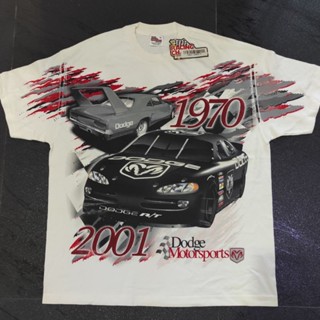 🥇เสื้อยืด NASCAR วินเทจ OVP Dodge Motorsport 1970-2001  น่าสะสม dead stock หายากครับ🏆 ..