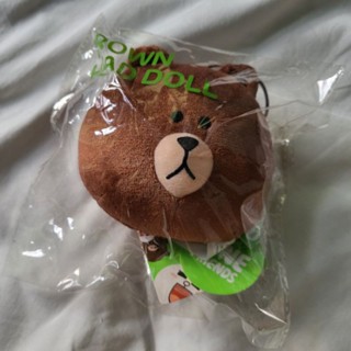 LINE friends Brown Mascot charm keychain พวงกุญแจ ตุ๊กตา หมี บราว