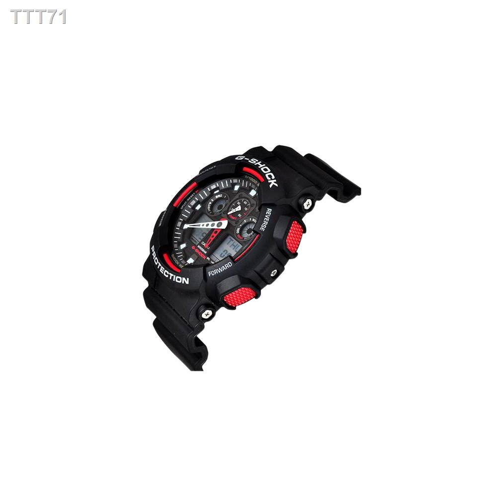 ❈♟G-Shock นาฬิกาข้อมือผู้ชาย Casio G-Shock Red Dial - Black รุ่น GA-100-1A4DR
