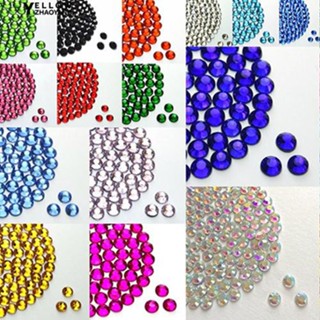 2000Pcs Rhinestones เรซินแบนหลัง DIY โทรศัพท์กรณี Decals เล็บ 2/3/4 / 5mm