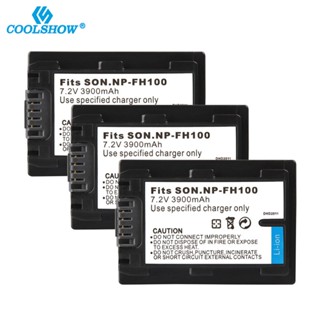 NP NPFH100 FP50 FH90 FH70 FH60 SX41 SR45E แบตเตอรี่กล้องสำหรับ Sony DCR-SX40 SX40R FH100 3900MAh แบตเตอรี่