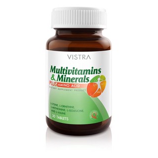 Vistra Multivitamins &amp; Minerals Plus Amino Acid 30 เม็ด