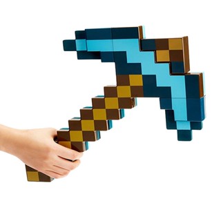 ✴✤Minecraft โลกของฉันล้อมรอบดาบ Pickaxe ที่แปลงร่างได้ใหม่ 2-in-1 Dress Up Weapon Toy Model