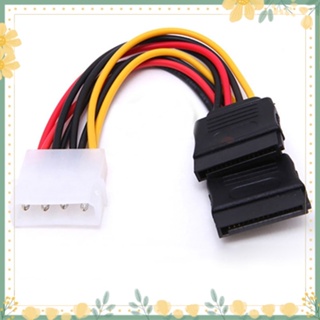 4 ขา IDE Molex ถึง 15 Pin 2 สายเคเบิลอะแดปเตอร์เพาเวอร์อะแดปเตอร์ฮาร์ดไดรฟ์ Serial SATA