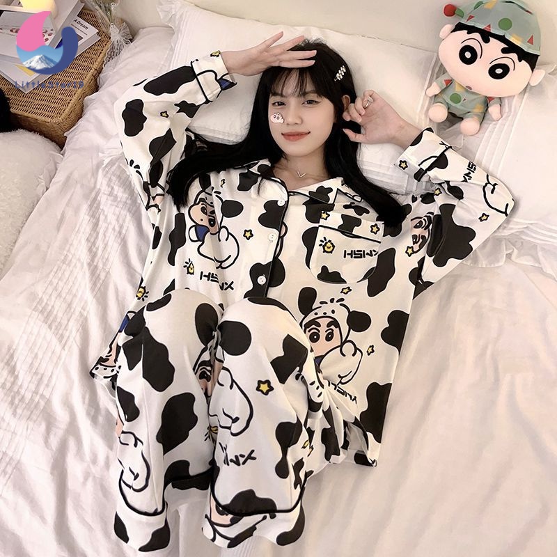 🌻ชุดนอนลายกาตูน🌻 ชุดนอน ชินจัง ผ้านิ่มใส่นอนสบาย Cartoon Pajamas - รูปที่ 2