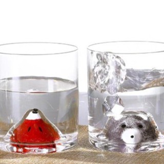 แก้วการ์ตูนสัตว์ 3D เพิ่มความน่ารับประทาน  แก้วโปร่งใส่ *สินค้าพร้อมส่ง*