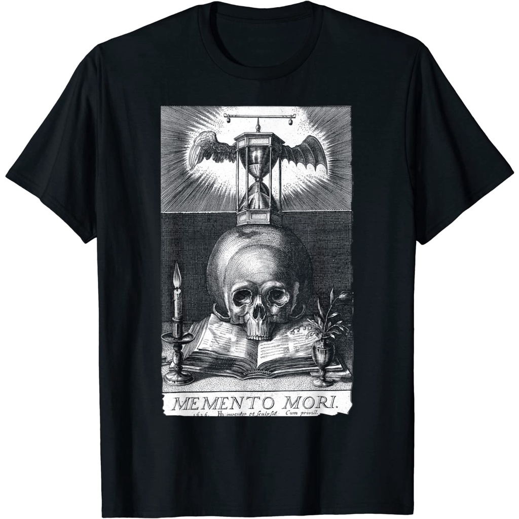 เสื้อยืด Memento Mori Stoicism Philosophy Philosopher เสื้อยืด Memento Mori : เสื้อผ้า รองเท้า และเค