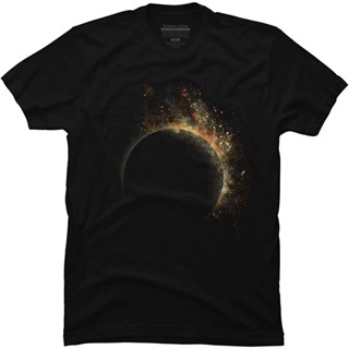 Design By Humans Mens Eclipse By Hawkness T-shirt - - : เสื้อผ้า รองเท้า และเครื่องประดับ