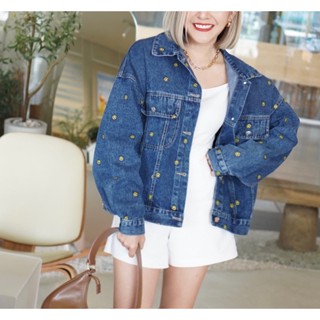 📍พร้อมส่ง😊 เสื้อคลุมยีนส์สไมลลี่/jacket smiley