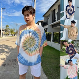 Style kik | Tie Dye Shirt Style เสื้อแขนสั้นมัดย้อน เสื้อผู้ชาย เสื้อใส่สบาย เสื้อเชิ้ตกระดุมหน้า