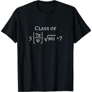 เสื้อยืดวัยรุ่นรุ่นปี 2022 Funny Math Pi Equation Senior Grad Teen