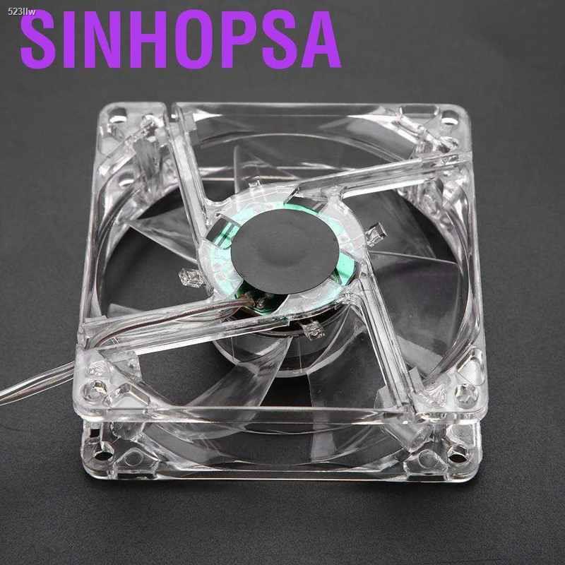 [SINHOP]USB Cooling Fan LED CPU Cooling Transparent 8cm 5V 10000H Service Life for PC Computer