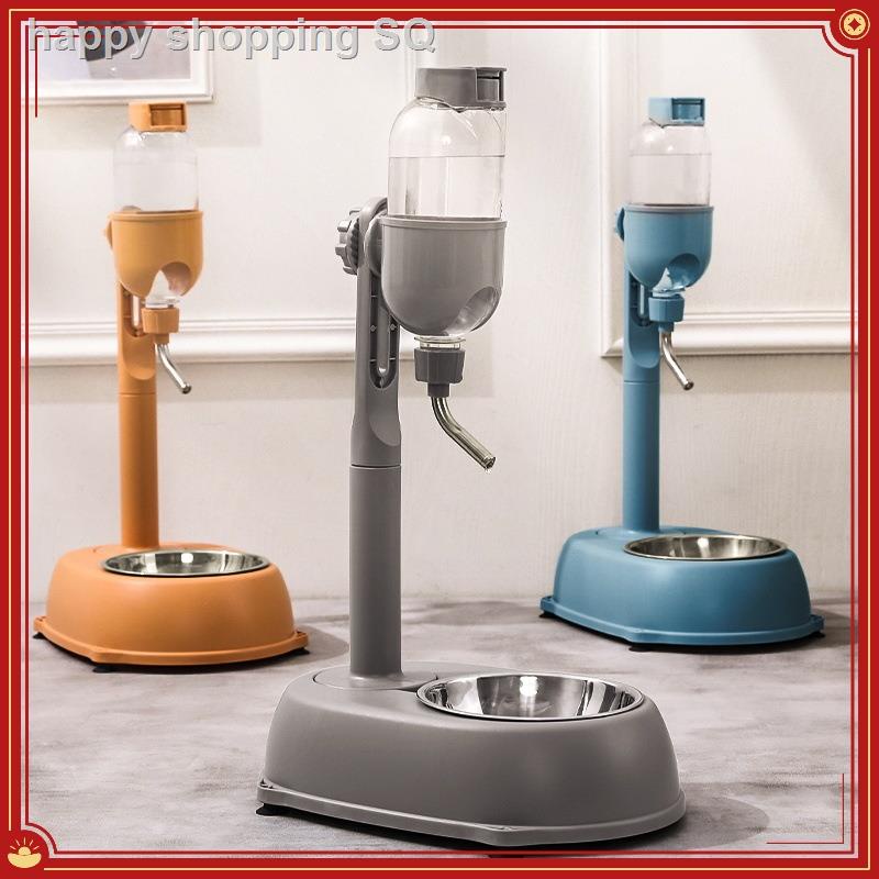 Dog water dispenser not wet mouth water dispenser automatic hanging puppy feeding bowl vertical kettle cat pet supplies
