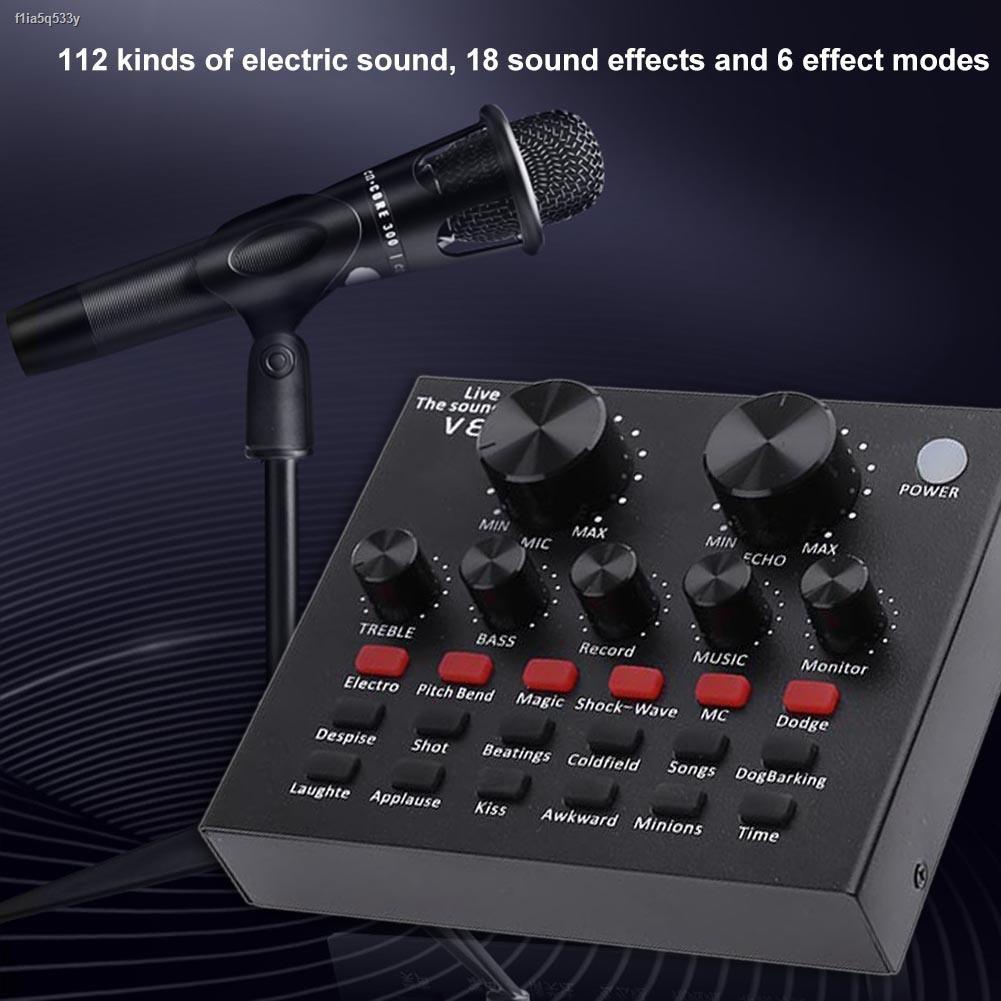 V8 Audio External USB Headset Microphone Live Broadcast Sound Card for Mobile Phone Computer PC