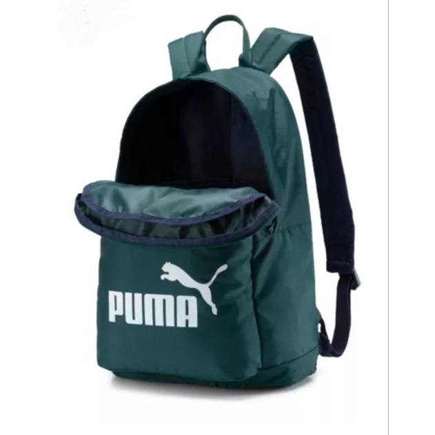 มือ 1 ป้ายห้อย PUMA classic backpack dark green กระเป๋าเป้ เป้พูม่า กระเป๋าเป้สีเขียว กระเป๋าสีเขียว