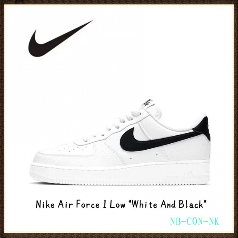 👟🔥100% Genuine Nike Air Force 1 Low "White And Black"