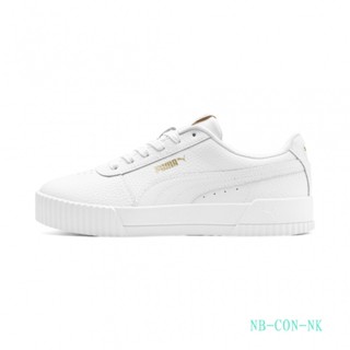 👟🔥PUMA BASICS - รองเท้ากีฬาผู้หญิง Carina Lux สีขาว - FTW - 37028102