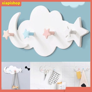 XIAPI+ ตะขอแขวนผนัง ลายเมฆ ดาว ดวงจันทร์ สำหรับตกแต่งบ้าน