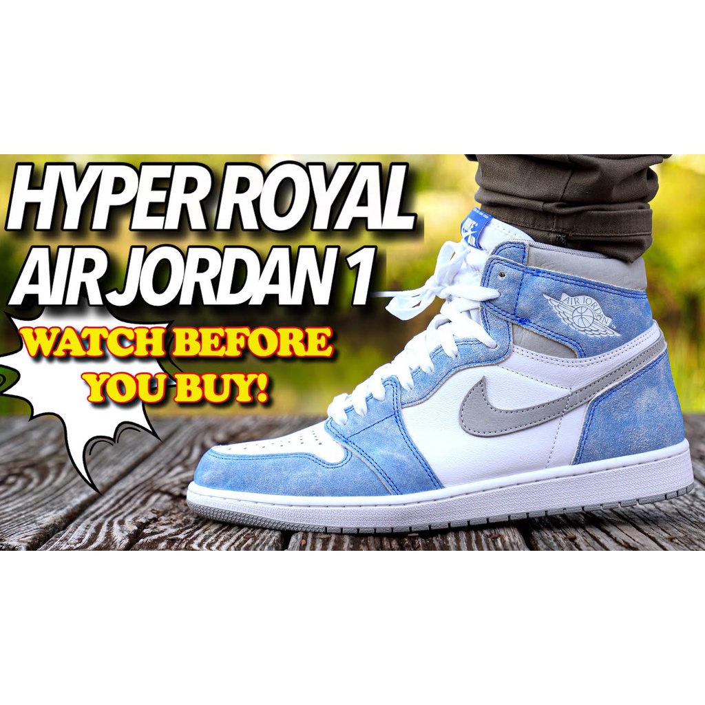 ✒✧✆▧№✙[ พร้อมส่ง ] Air Jordan 1 High " Hyper Royal Size 42 - 46 [ H12 ]รองเท้าผ้าใบผู้ชาย nike ญ ชาย แท้ รองเท้าวิ่ง