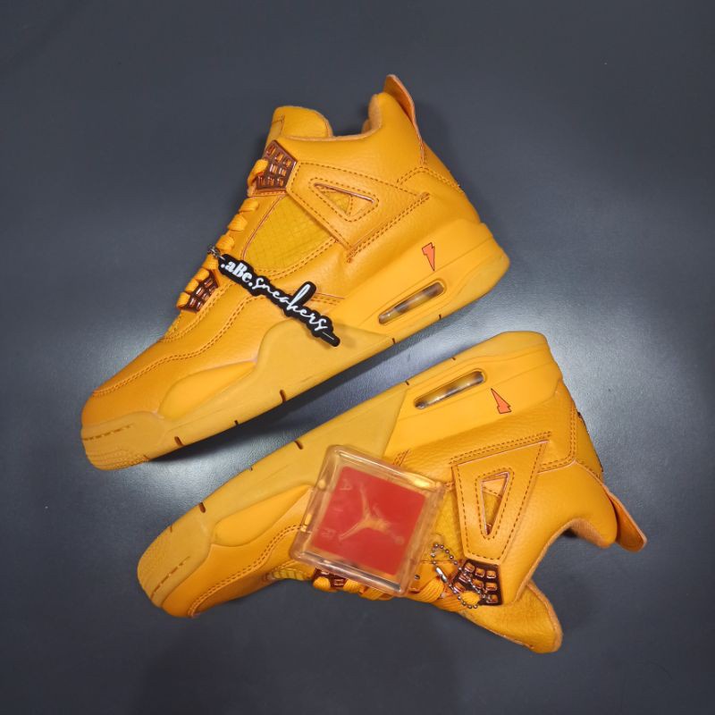 ۩รองเท้าผ้าใบ nike▫❡✾Nike Air Jordan 4 Retro Gatorade สีส้มรองเท้าผ้าใบผู้ชาย