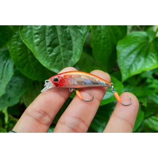 เหยื่อปลอมตกปลากระสูบเคาะได้กรอได้ขนาด4.5cm4gพร้อมตัวเบ็ดซิงเกิ้ลฮุคเบอร์7