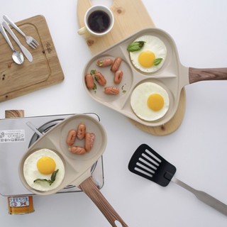 ❣️3 ช่อง พร้อมส่ง❣️ [Clever Pot] Ceramic Induction Egg Pan กะทะทอดไข่ จากเกาหลี 🇰🇷