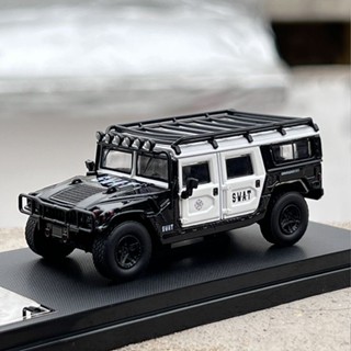 โมเดลรถยนต์จําลอง Hummer Hummer H1 Civil Version Off-Road 1: 64 ของเล่นสําหรับเด็ก