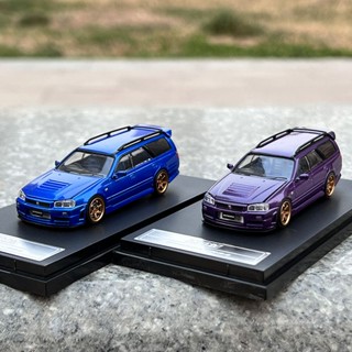 โมเดลรถถัง โลหะผสม ซูม 1/64 Nissan 260 RS Nissan GT-R R34 วัตต์ GTR WAGON