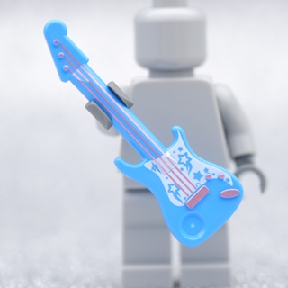 LEGO Blue Guitar Electric Stars - LEGO เลโก้ มินิฟิกเกอร์ ตัวต่อ ของเล่น ACCESSORIES