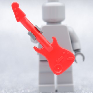 LEGO Red Guitar Electric - LEGO เลโก้ มินิฟิกเกอร์ ตัวต่อ ของเล่น ACCESSORIES