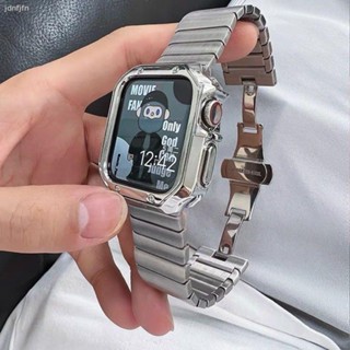 สายนาฬิกาข้อมือ สเตนเลส โลหะ ลายผีเสื้อ สําหรับ Iwatch 8 7 Applewatch 654SE