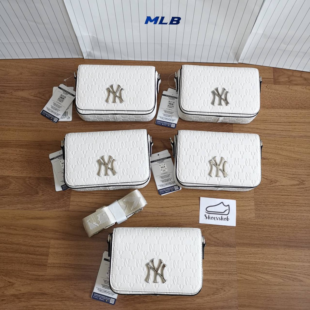 ◊ของแท้ MLB monogram hoody bag กระเป๋าสะพาย logo NY  ป้ายแท็กเกาหลี