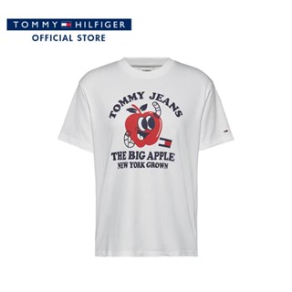 Tommy Hilfiger เสื้อยืดแขนสั้นผู้หญิง รุ่น DW0DW15475 YBH - สีขาว