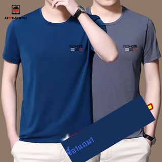 Emmep เสื้อยืดคอกลม แขนสั้น ผ้าเรยอน ทรงหลวม สําหรับผู้ชาย @-