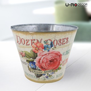 U-RO DECOR รุ่น DOZEN ROSE - S กระถางดอกไม้ ขนาดเส้นผ่านศูนย์กลาง 14.5 x 11 cm. กระถางต้นไม้